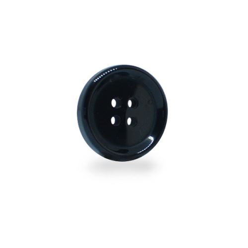 Knoflík 20mm, černý, lesklý