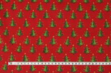 Bavlna červená, vianočný stromček malý, š.140