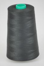 Nit KORALLI polyesterová 120, 5000Y, odstín 9585, černá-šedá