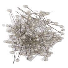 Špendlíky s bílou perleťovou hlavičkou 0,60x34mm, 10g (1)