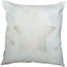 Dekorační polštář bílý, vánoční hvězda, 45x45 cm