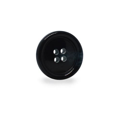 Gombík 20mm, černošedý mramorový, lesklý