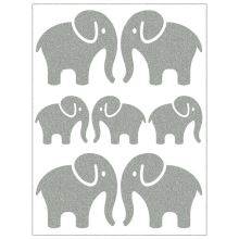 Reflexné nažehlovacie motívy - slony