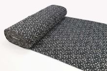 Kostýmovka šedo-černý hránek, krémové nopky, š.150 (5)