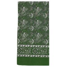 Dámský šátek zelený, kašmírový vzor, 70x70cm