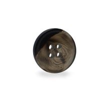 Gombík 20mm, černošedý dúhový, lesklý