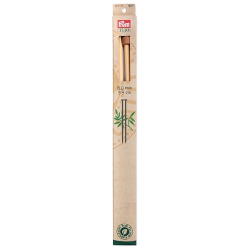 Rovné pletacie ihlice Prym bambusové 33 cm, veľkosť 8,0