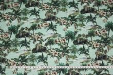 Šatovka, zelený palmový vzor, š.135