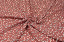 Šatovka terakota, drobný kvetinový vzor, š.140