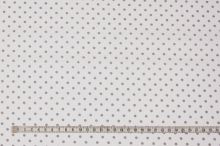 Bavlněné plátno bílé, šedý puntík, š.160