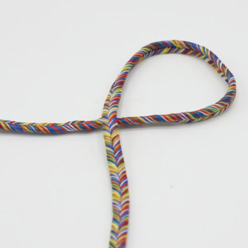 Šnúra vrkočová 299, multicolor, priemer 6mm