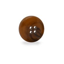 Knoflík 20mm, hnědý s tmavým mramorováním, lesklý (1)