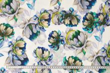 Šatovka bílá, béžovo-modré květy, š.140