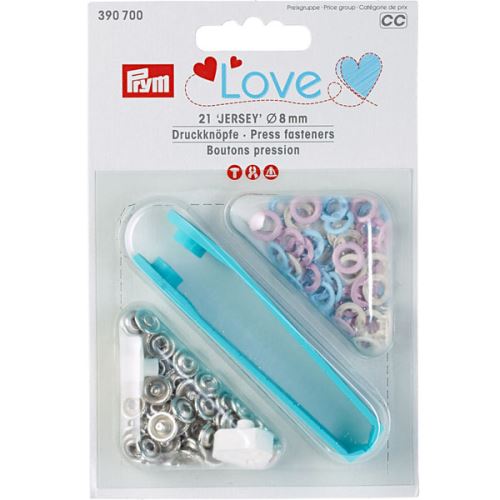 Cvoky Prym Love Jersey 390700 farebný mix, 8 mm, 21ks